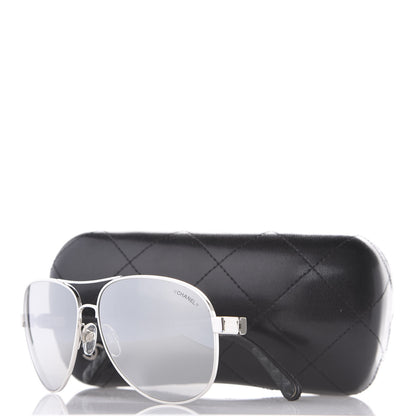 Chanel Pilot Quilting Sunglasses 4207 Silver 9 of 9