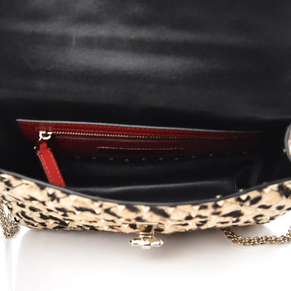 Valentino Garavani Calf Hair Leopard Print Medium Rockstud Spike Shoulder Bag 5 of 10