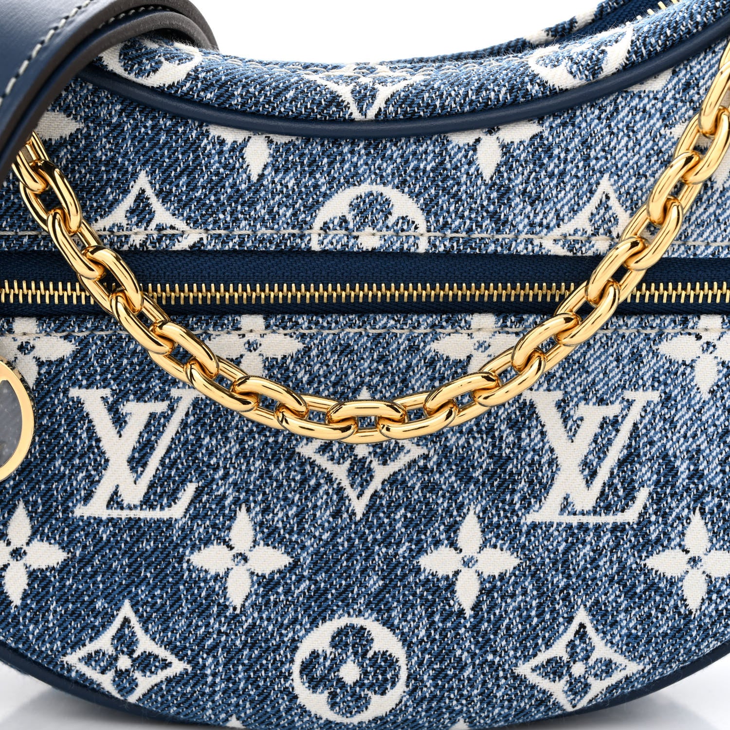 Louis Vuitton Monogram Jacquard Denim Loop Bleu 7 of 10