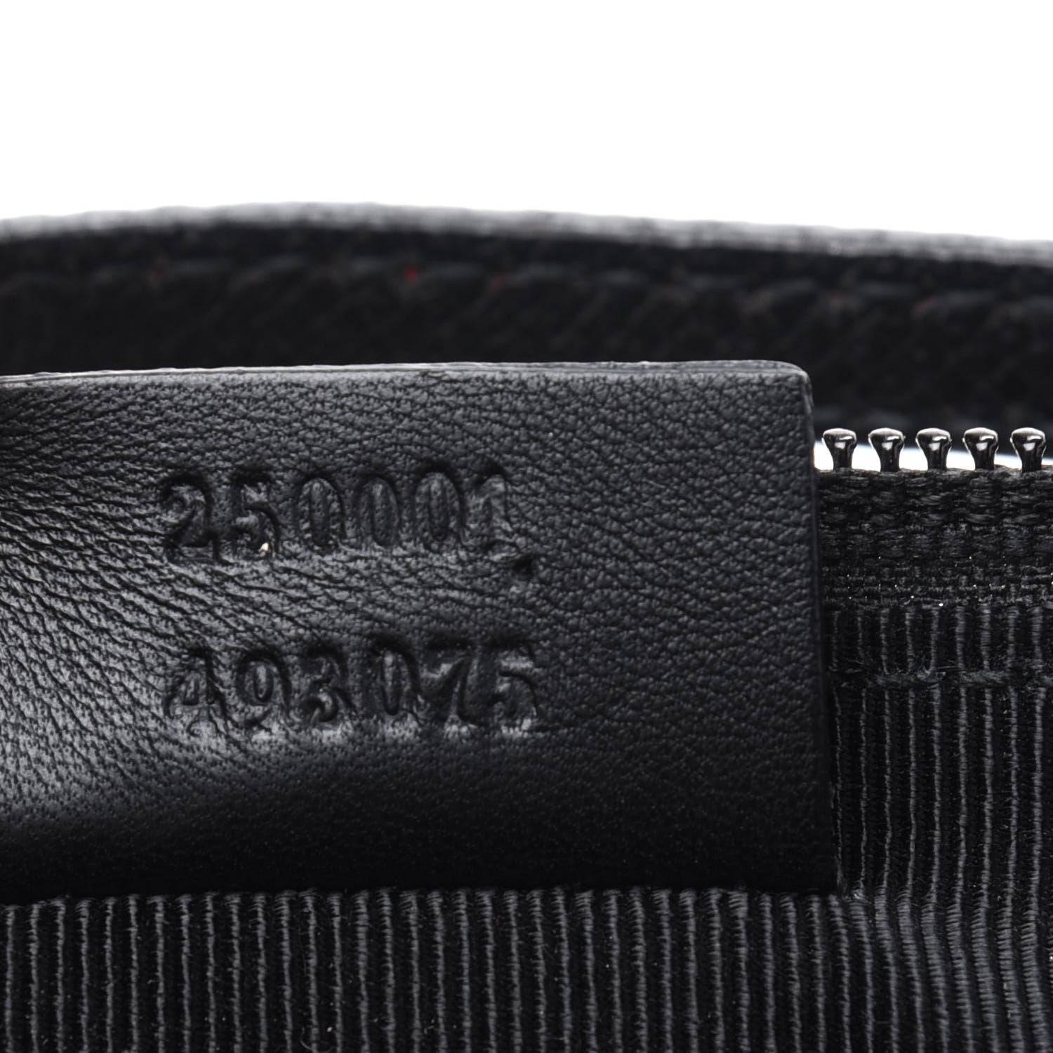 Gucci Calfskin Lizard Embossed Boat Pochette Black 7 of 22
