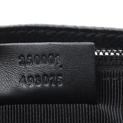 Gucci Calfskin Lizard Embossed Boat Pochette Black 7 of 22