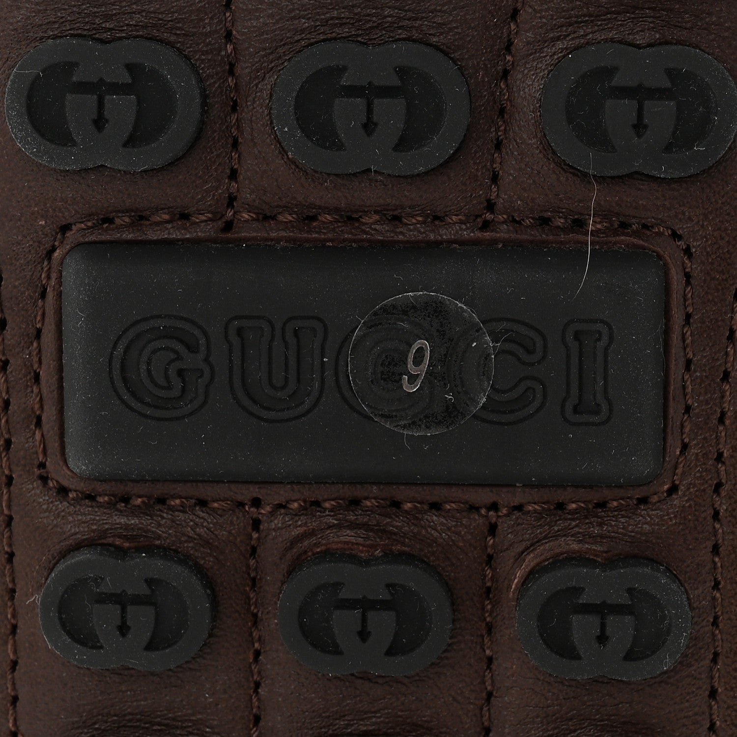 Gucci Soft Clove Calfskin Mens Horsebit Driver Loafers 9 Cocoa 7 of 8