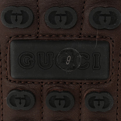 Gucci Soft Clove Calfskin Mens Horsebit Driver Loafers 9 Cocoa 7 of 8