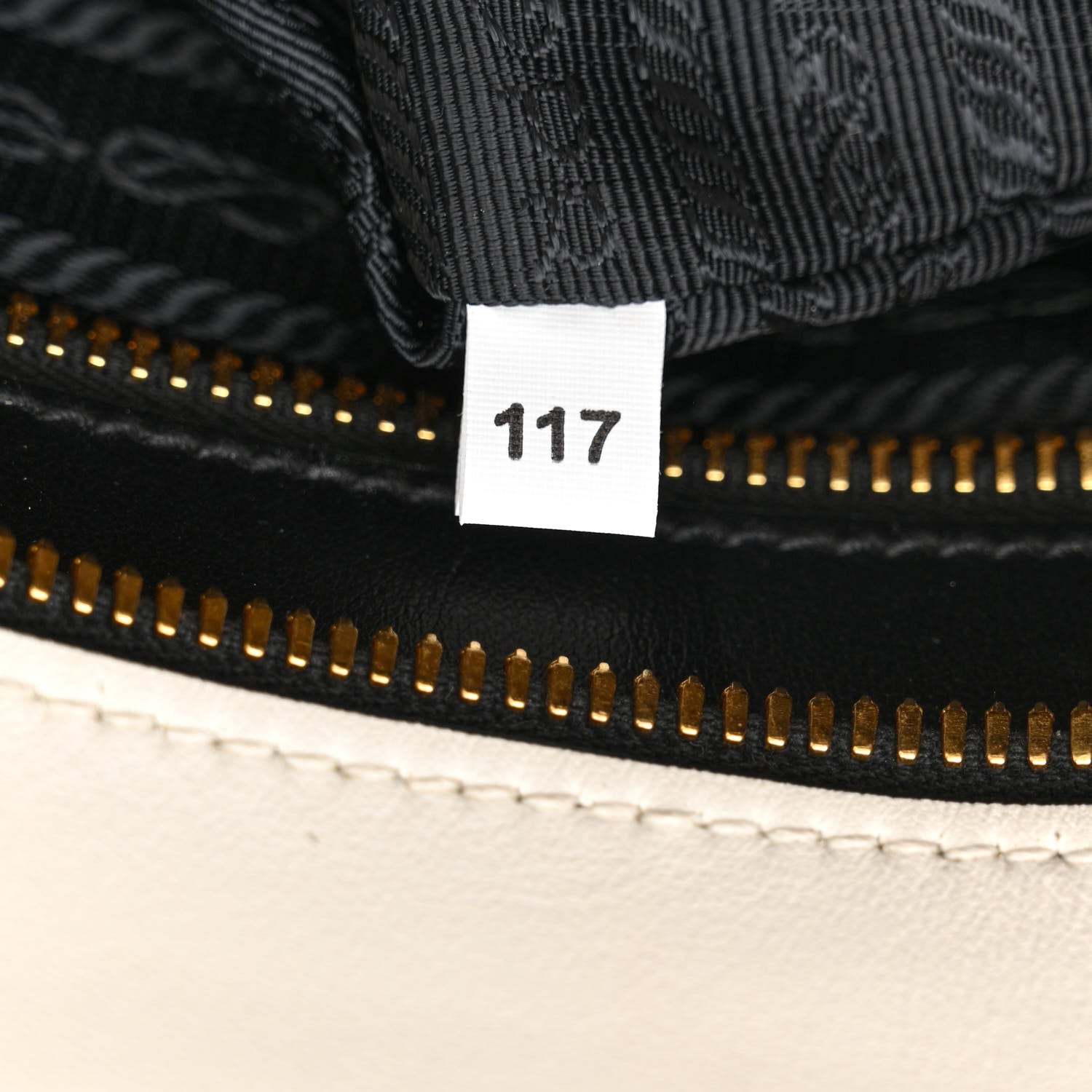Prada Saffiano City Calfskin Medium Esplanade White Black 7 of 11