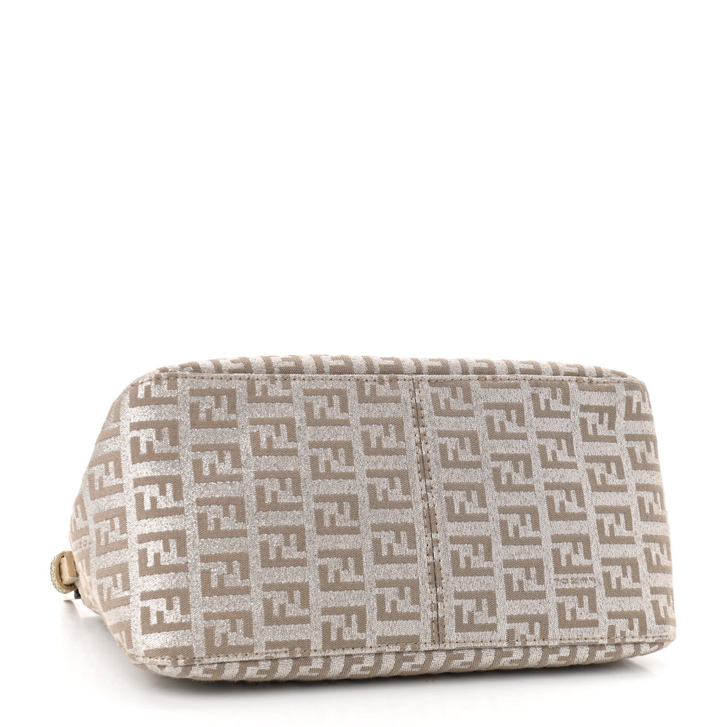 Metallic Jacquard Zucchino Suede Mini Mama Baguette Peltro Argento Sabbia