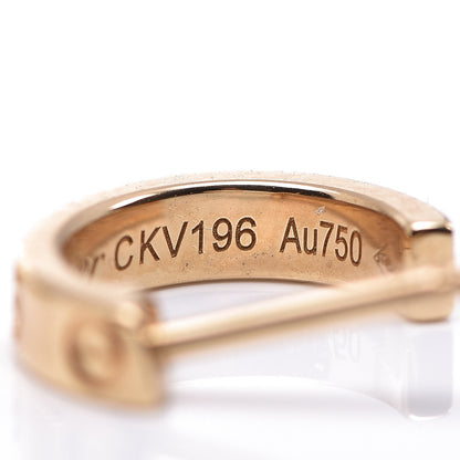 Cartier 18K Yellow Gold Small LOVE Hoop Earrings 5 of 7