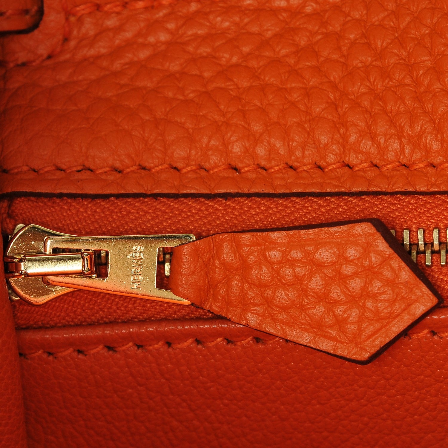 Hermes Taurillon Clemence Kelly Retourne 28 Orange 19 of 24