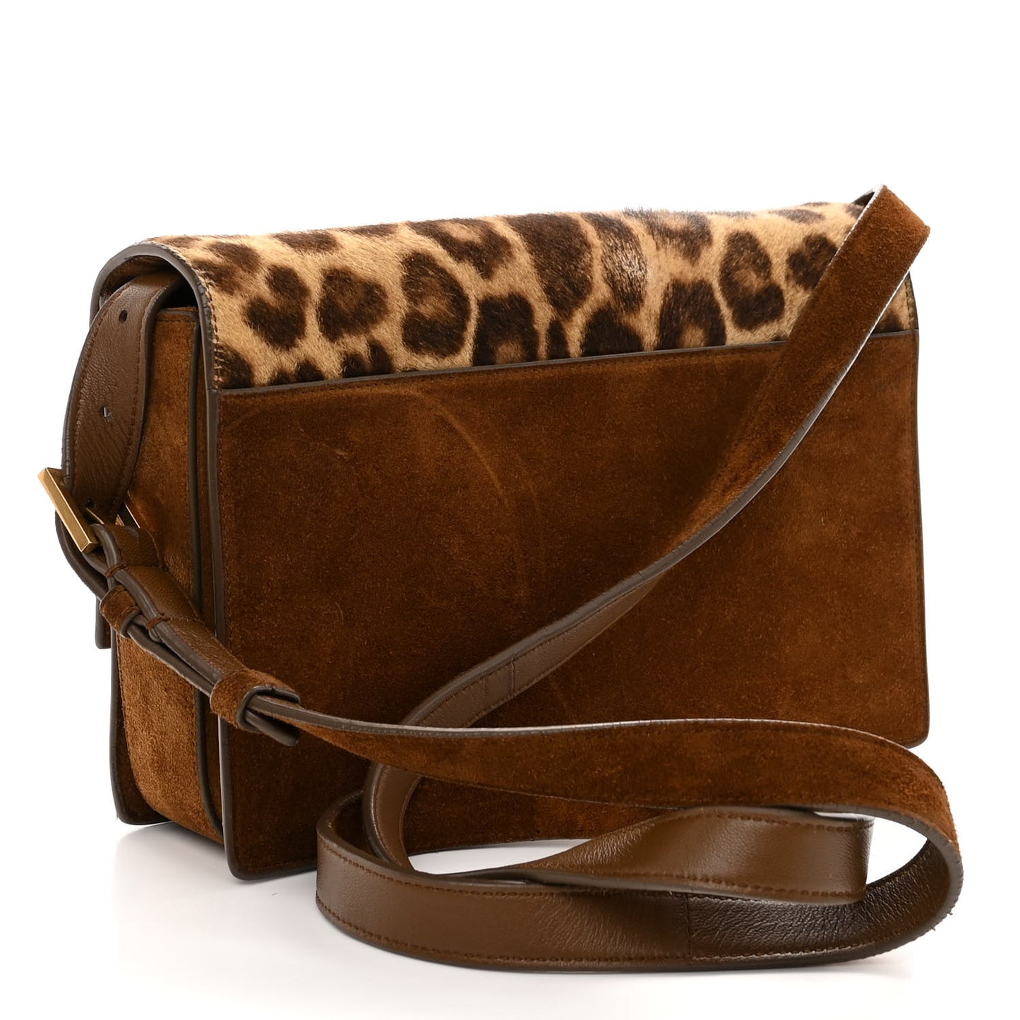 Pony Hair Suede Leopard Print Medium Bellechasse Brown