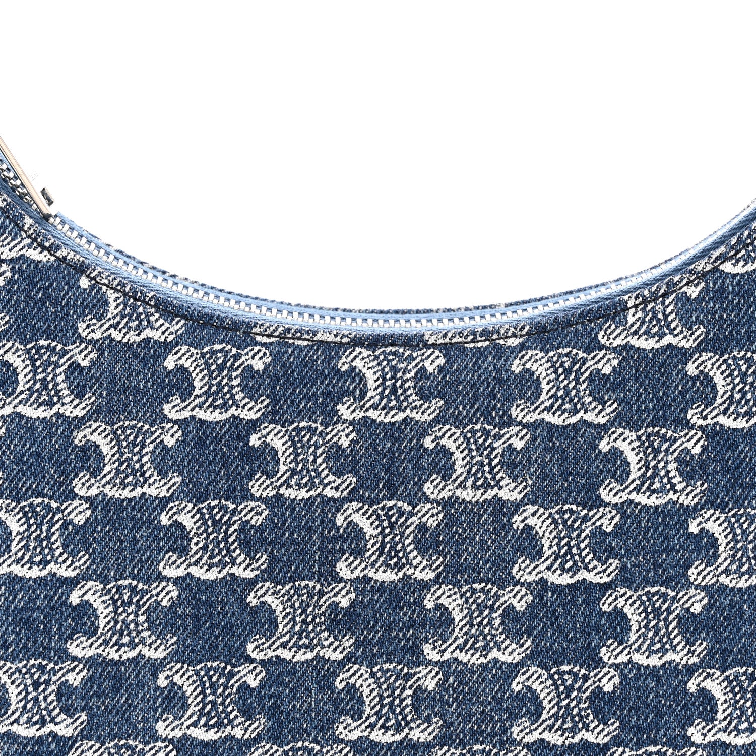 Celine Denim Triomphe Ava Shoulder Bag Blue 8 of 11