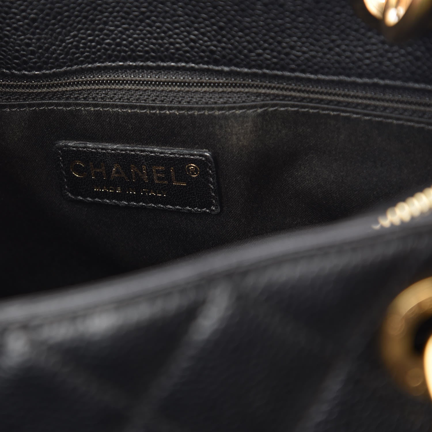 Chanel Caviar Quilted Grand Shopping Tote GST Black 6 of 13