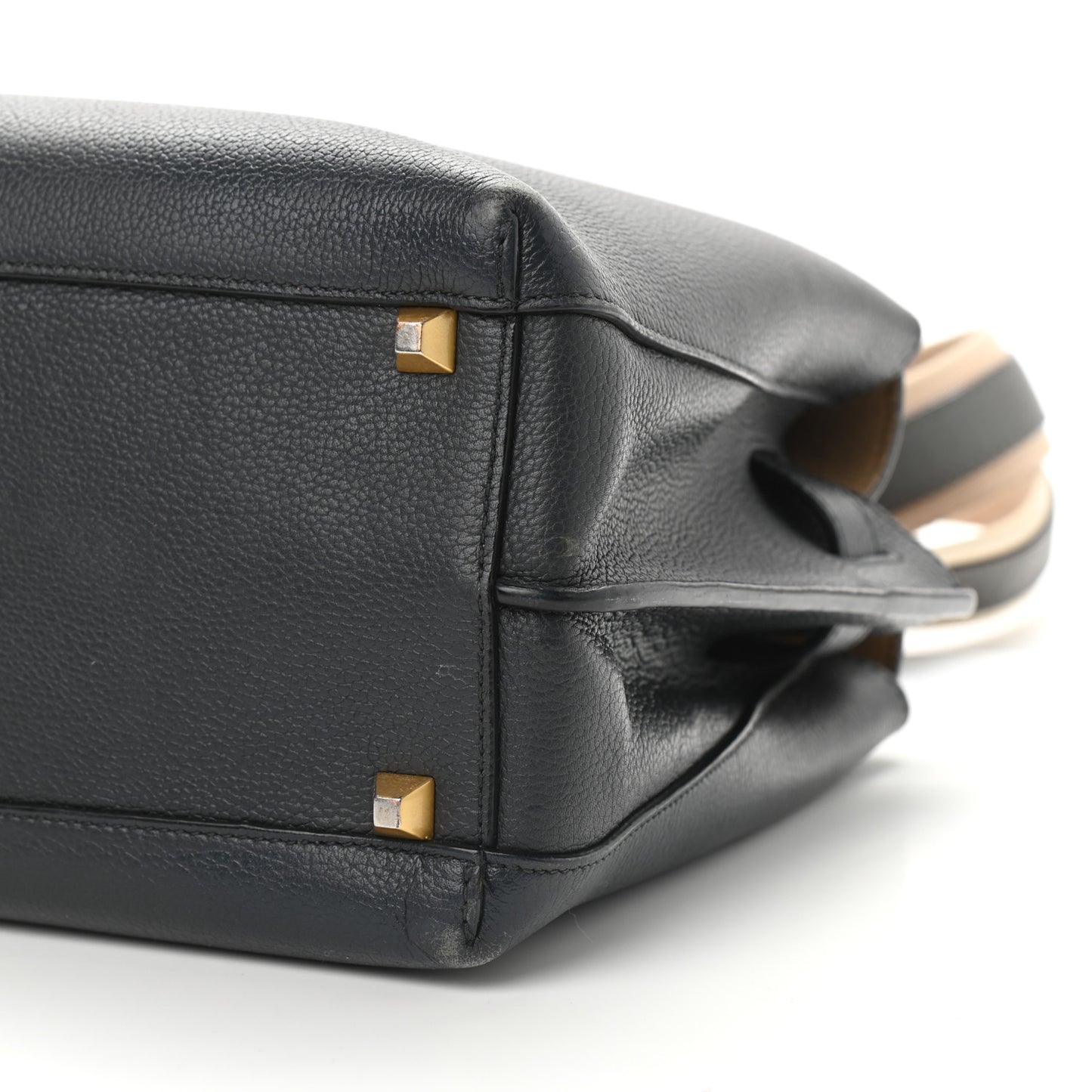 Grained Calfskin Large Milla Tote Phantom Grey