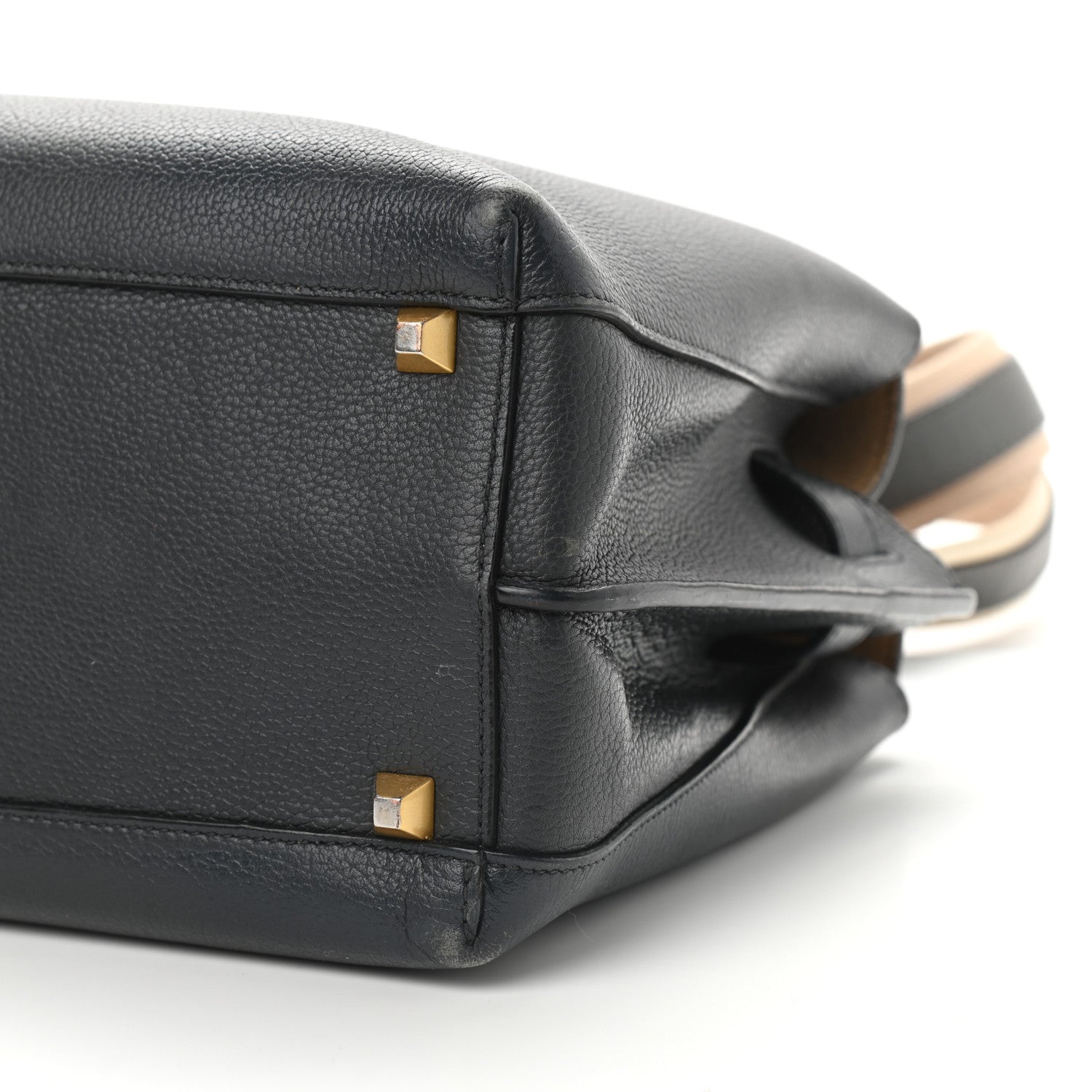 MCM Grained Calfskin Large Milla Tote Phantom Grey 6 of 8