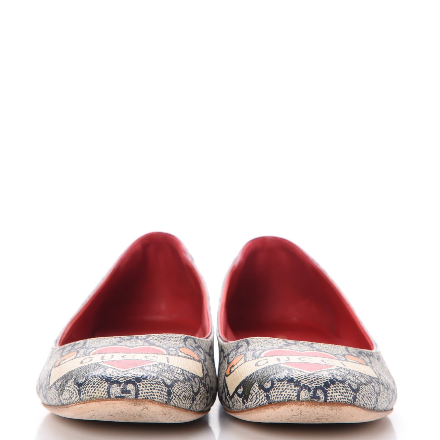 Gucci GG Supreme Monogram Heart Tattoo Ballet Flats 38 2 of 10