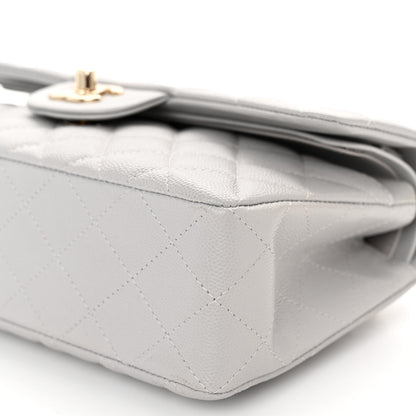 Chanel Caviar Quilted Small Double Flap Grey 10 of 10