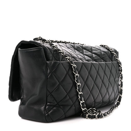 Chanel Lambskin Quilted Jumbo Coco Rain Flap Black 3 of 11