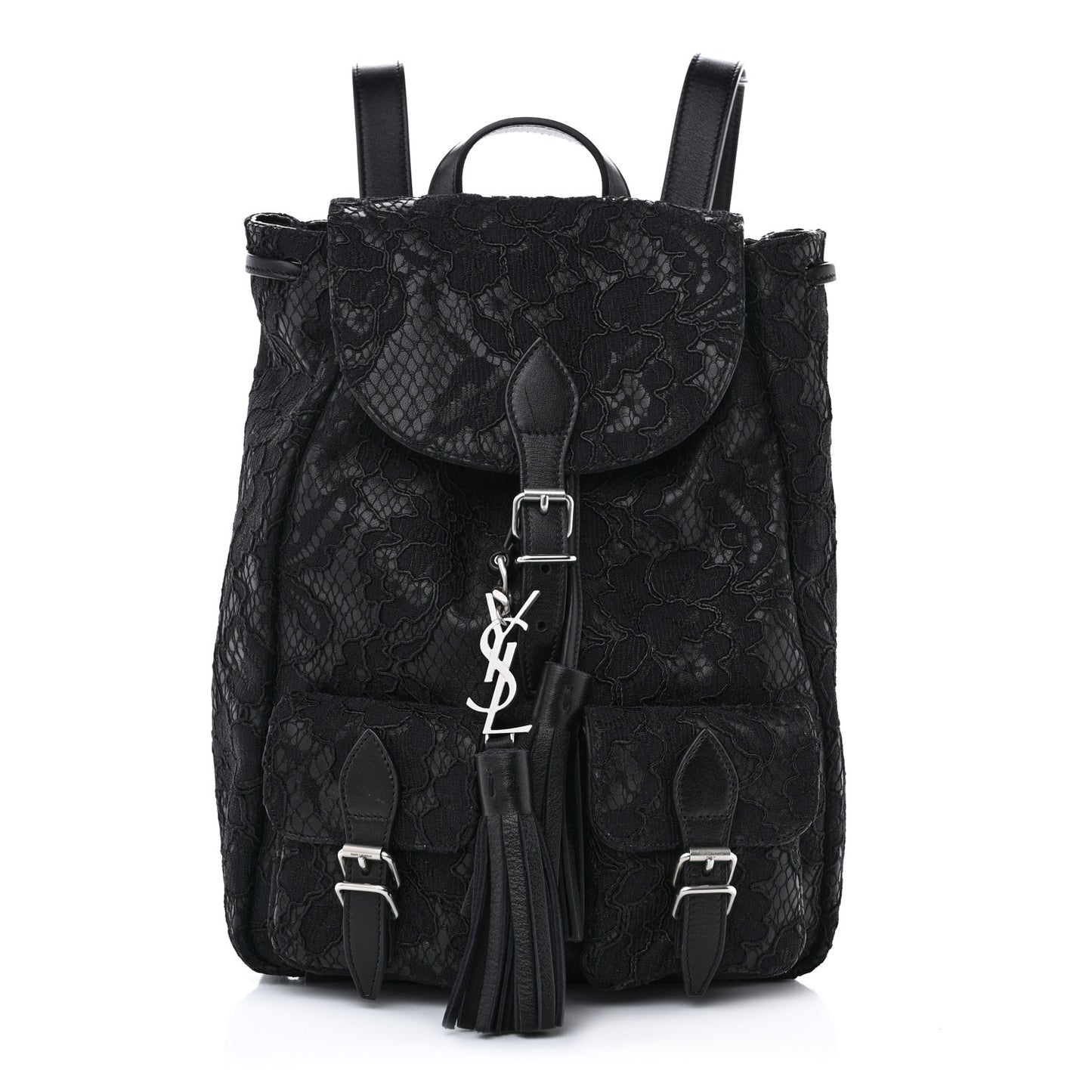 Lace Calfskin Festival Backpack Black