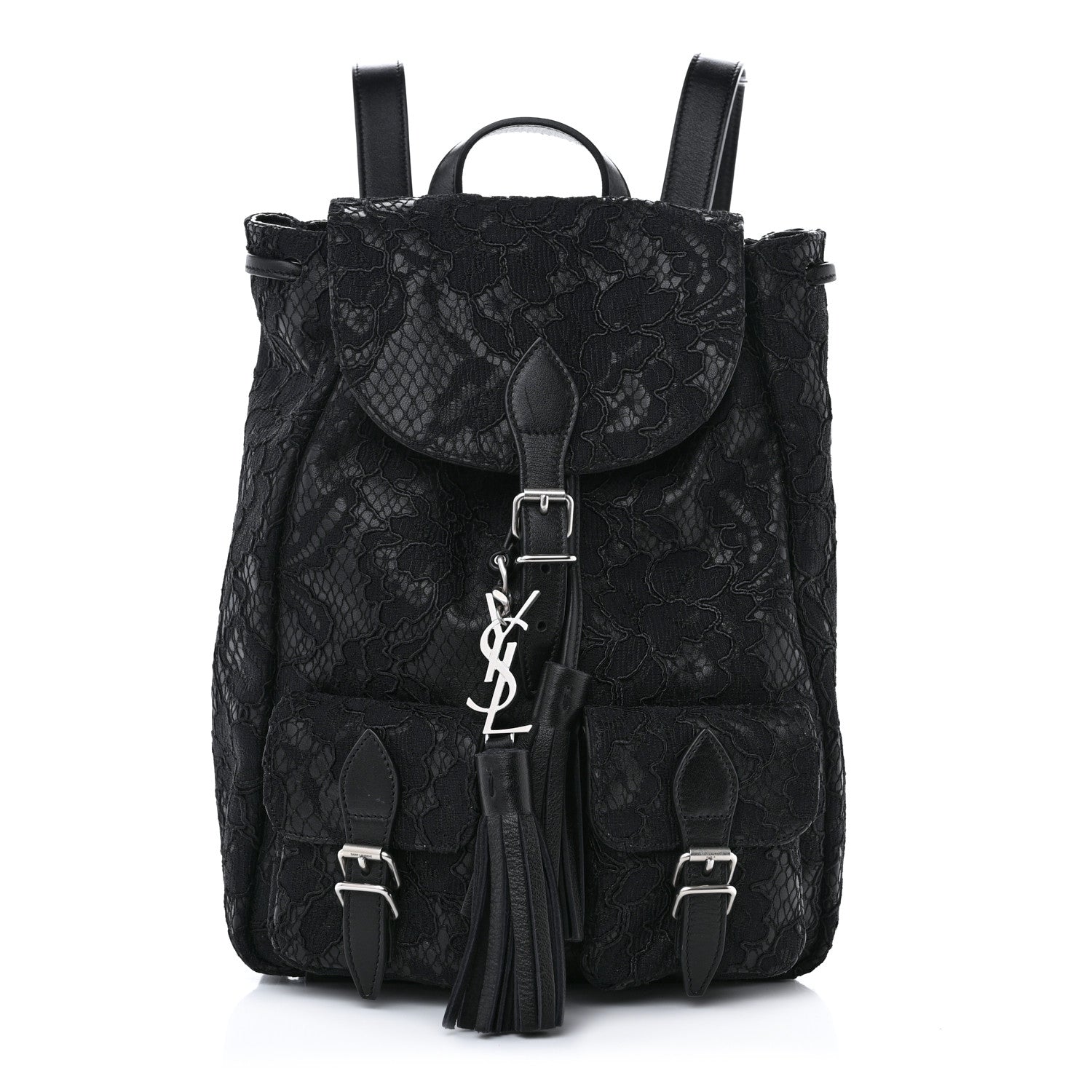 Saint Laurent Lace Calfskin Festival Backpack Black 1 of 14
