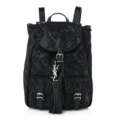 Saint Laurent Lace Calfskin Festival Backpack Black 1 of 14