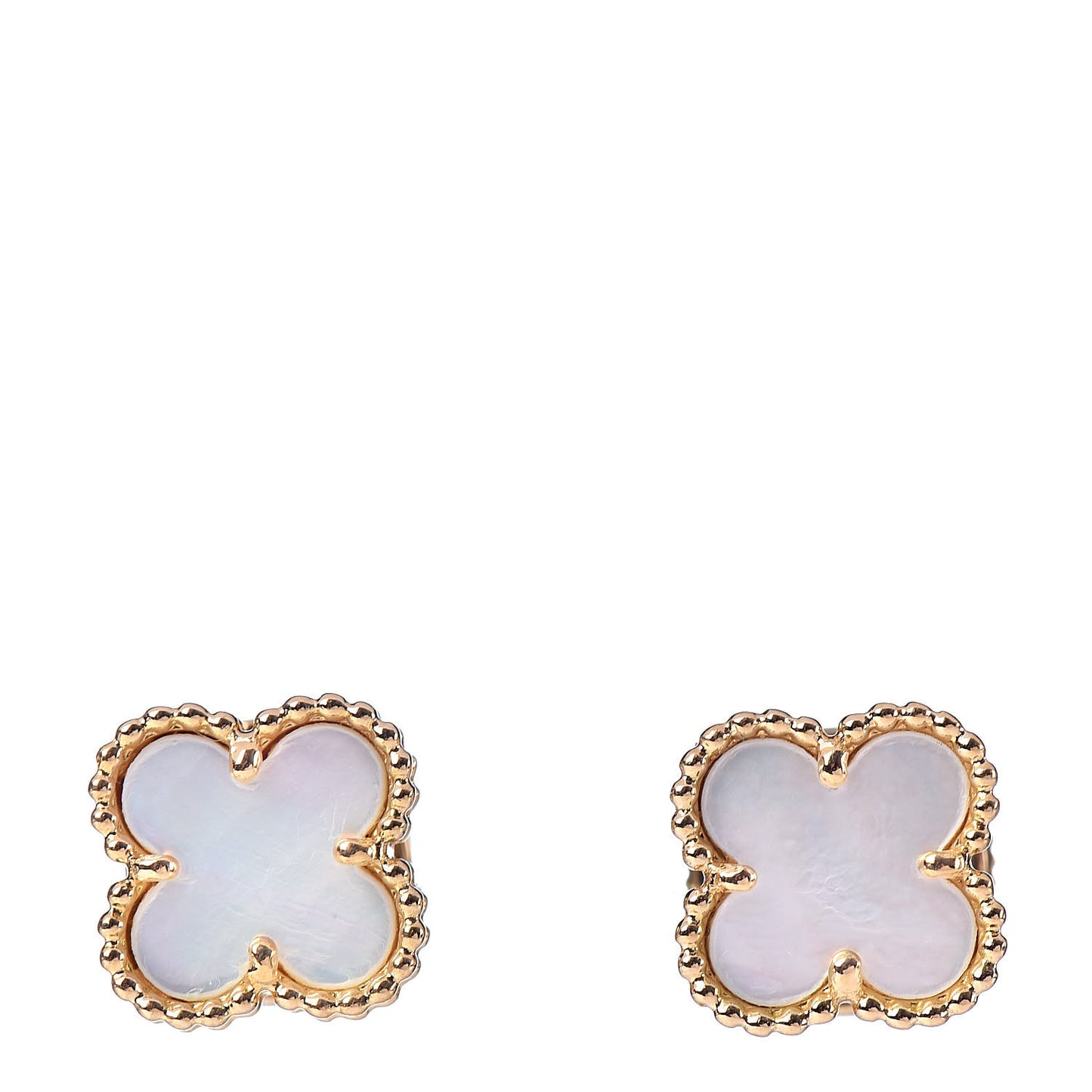 18K Yellow Gold Mother of Pearl Sweet Alhambra Earrings