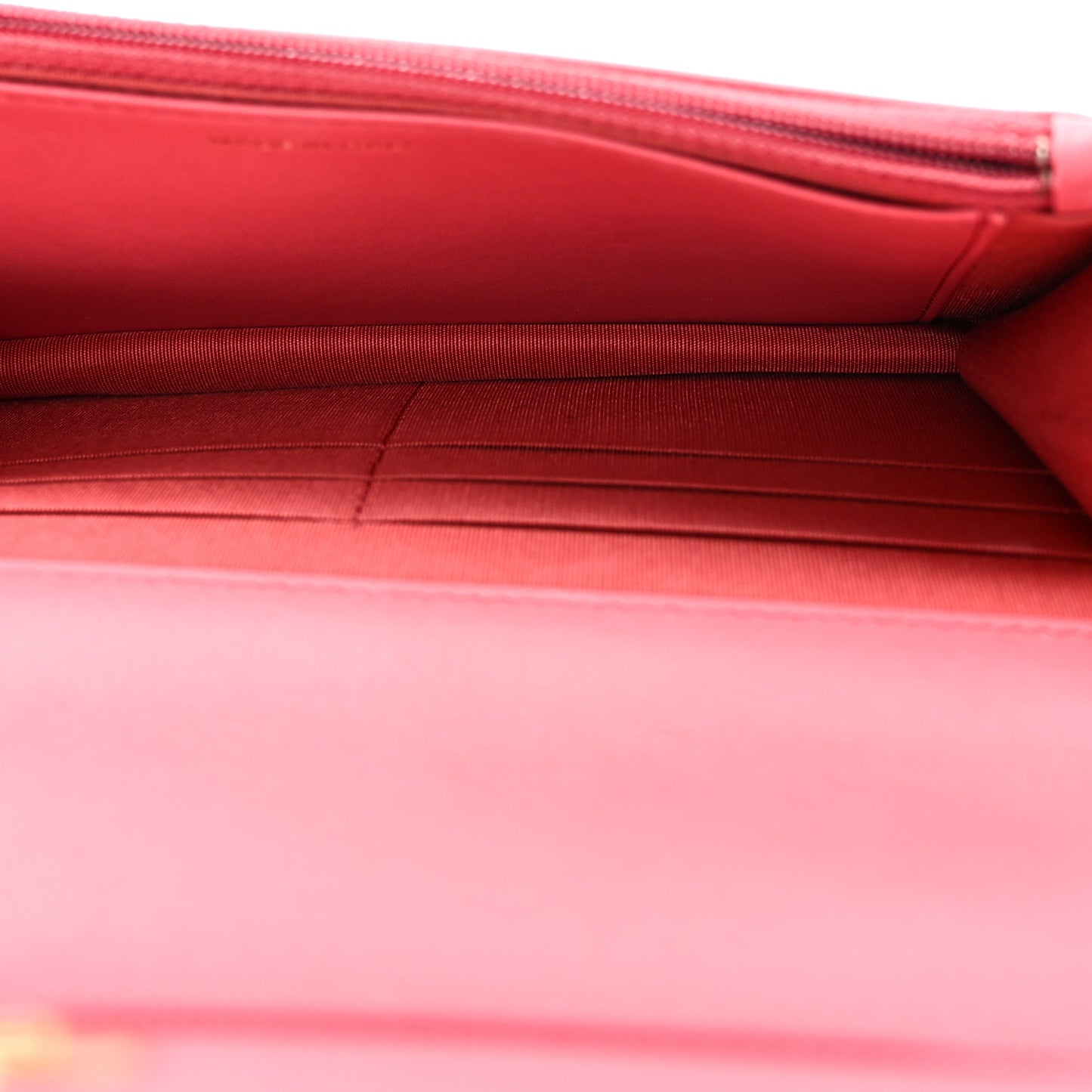 Shiny Goatskin Quilted Chanel 19 Wallet On Chain WOC Dark Pink