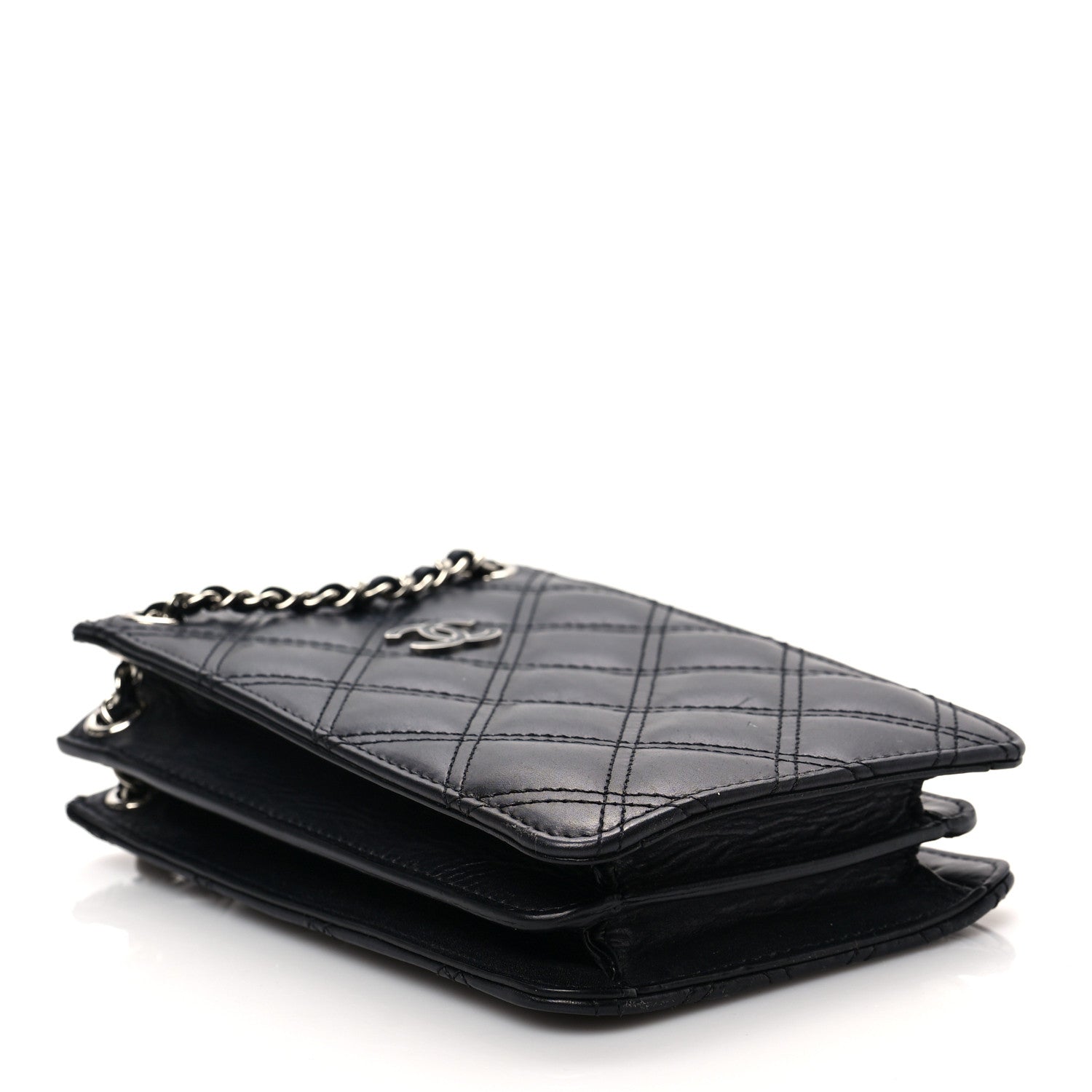 Chanel Calfskin Quilted Crossbody CC Phone Holder Black 4 of 8