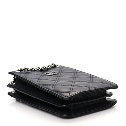 Chanel Calfskin Quilted Crossbody CC Phone Holder Black 4 of 8