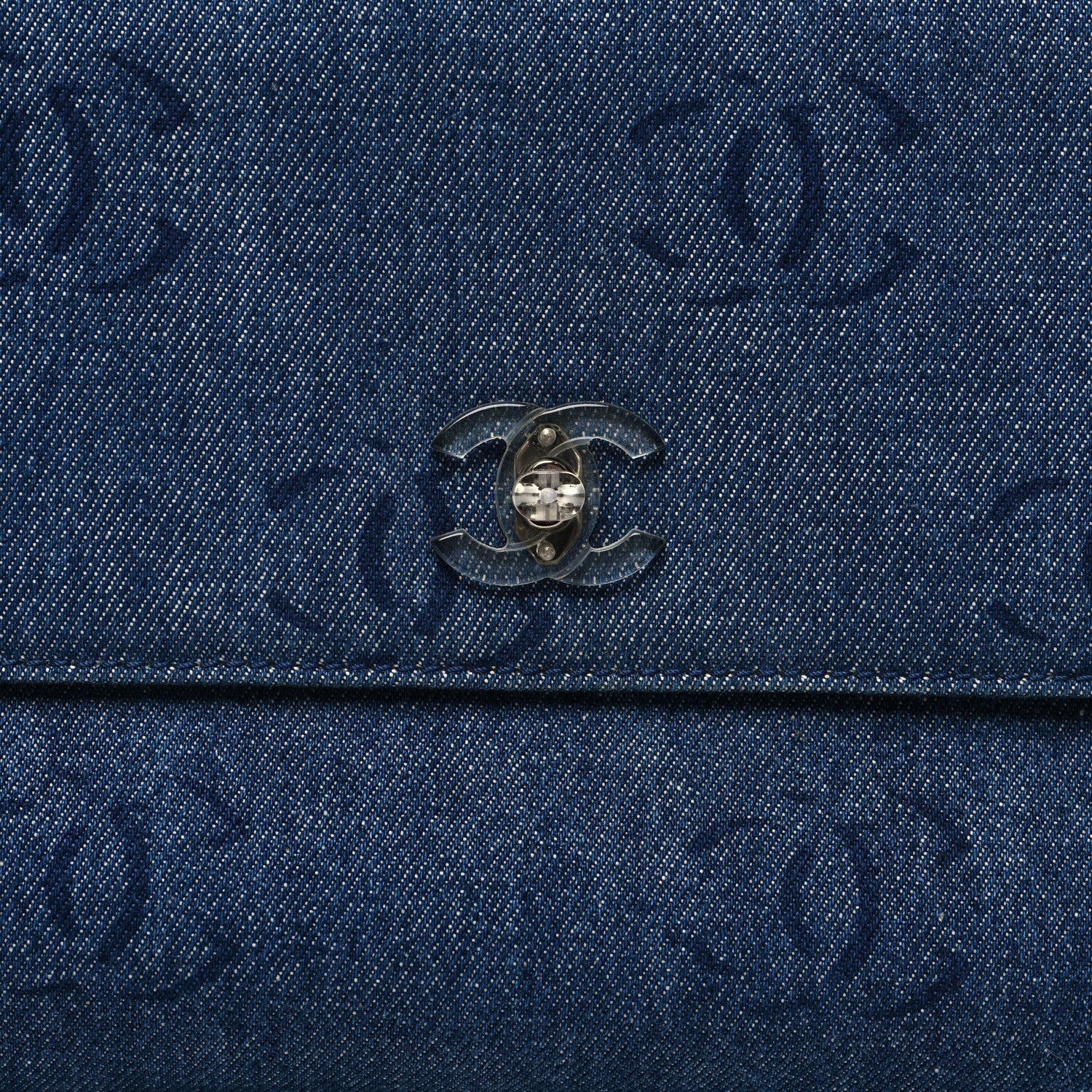 Chanel Denim CC Clutch Dark Blue 8 of 11