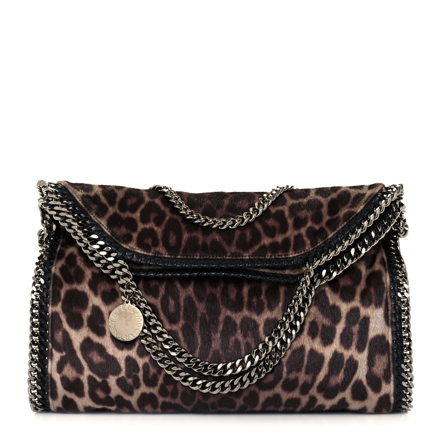 Stella McCartney Faux Calf Hair Leopard Print Small Falabella Tote Brown 1 of 12