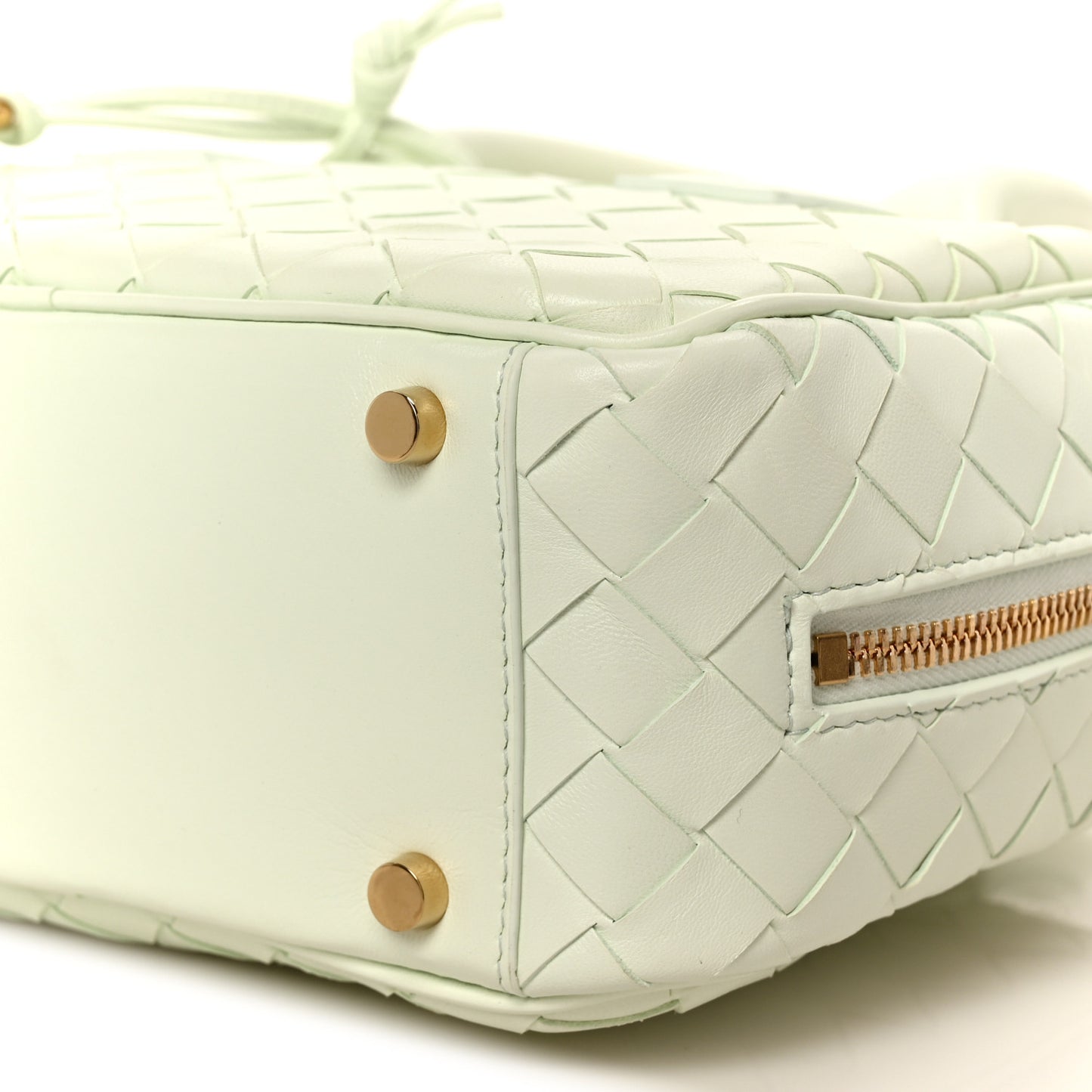 Lambskin Intrecciato Small Getaway Glacier