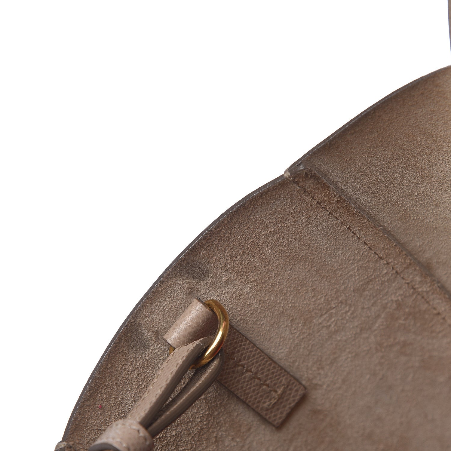 Celine Grained Calfskin Small Vertical Bi-Cabas Beige Red 12 of 17
