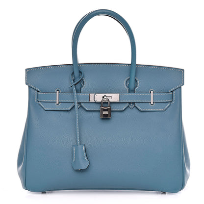 Hermes Epsom Birkin 30 Blue Jean 1 of 9
