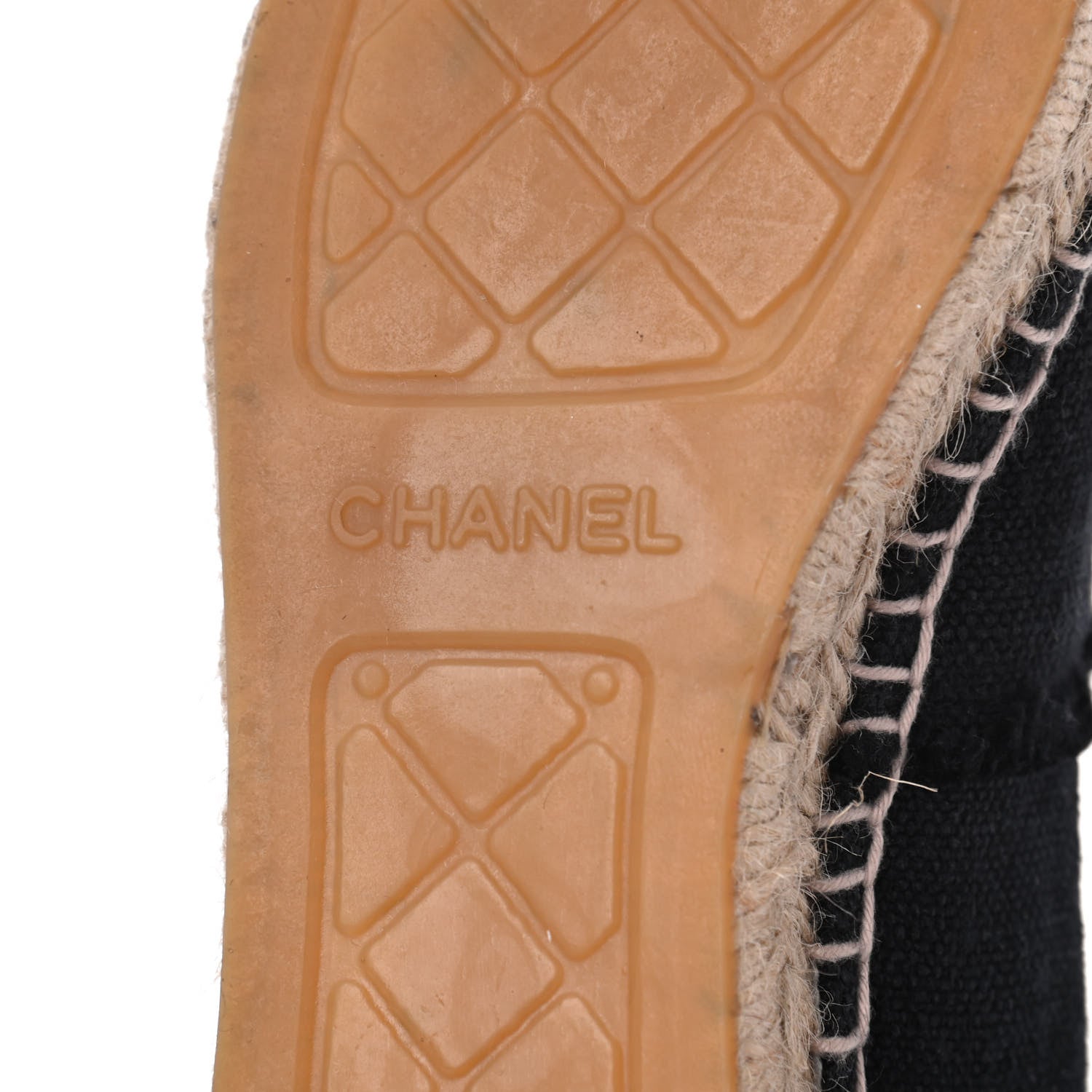 Chanel Linen CC Espadrilles 38 Black 7 of 9