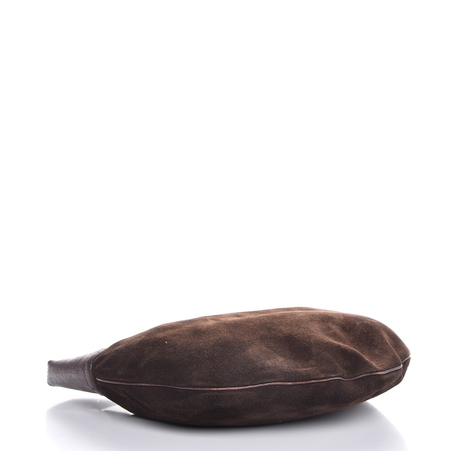 Suede Horsebit Embossed Glam Hobo Dark Brown