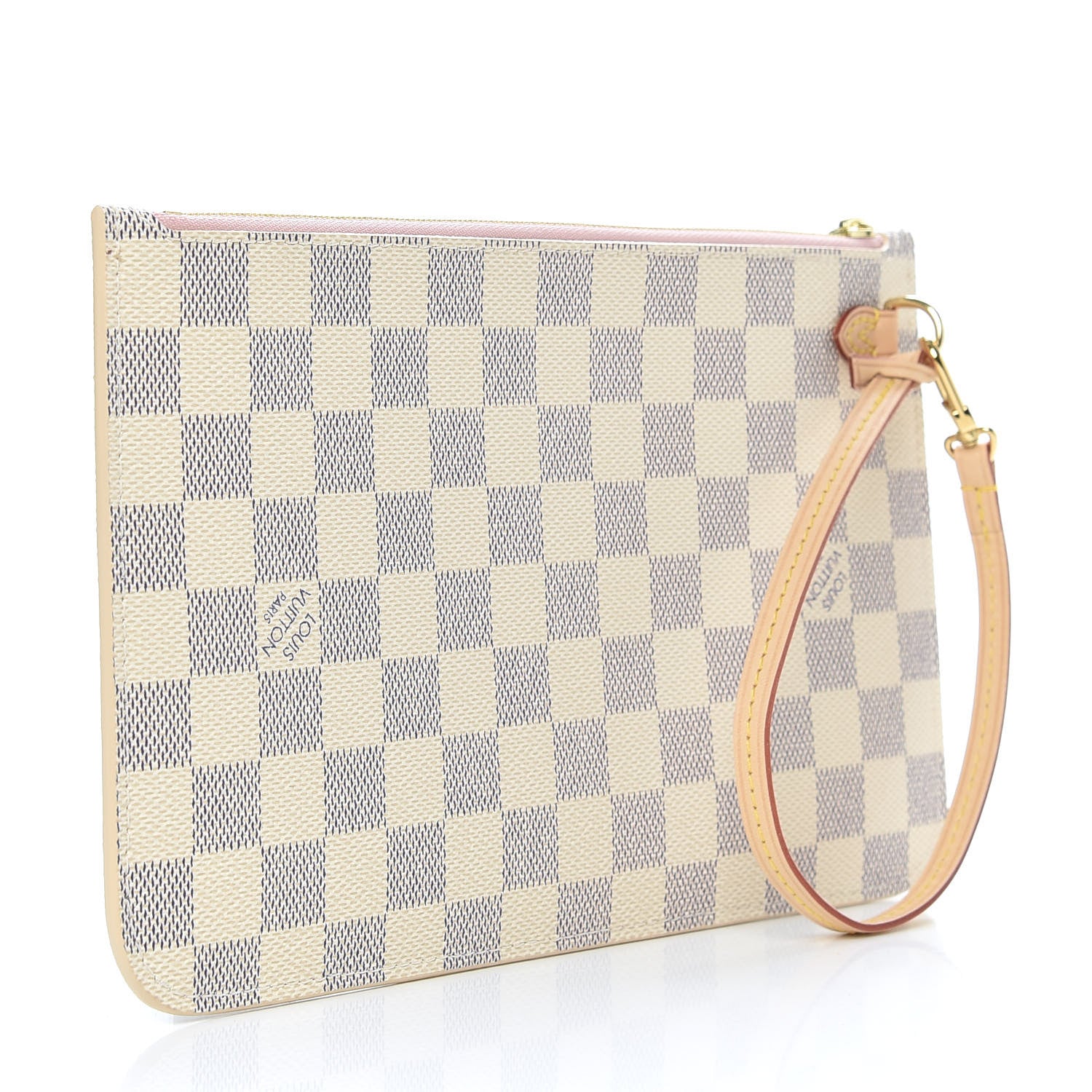Louis Vuitton Damier Azur Neverfull MM GM Pochette Rose Ballerine 3 of 6