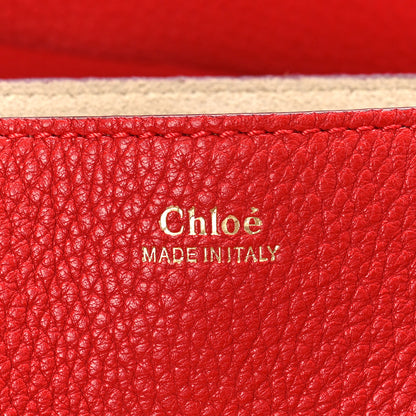 Chloe Grained Lambskin Drew Shoulder Bag Plaid Red 6 of 8
