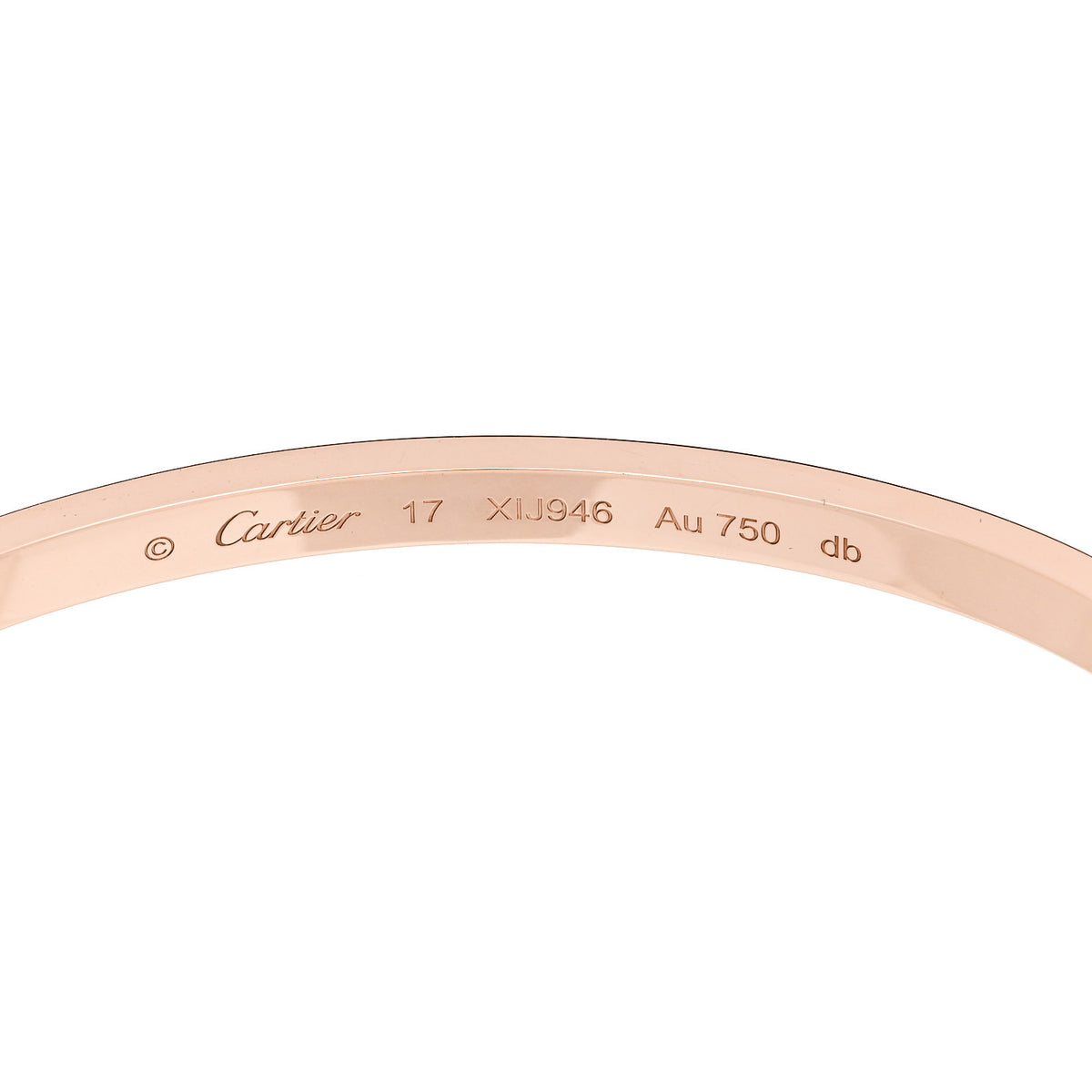18K Pink Gold Small LOVE Bracelet 17