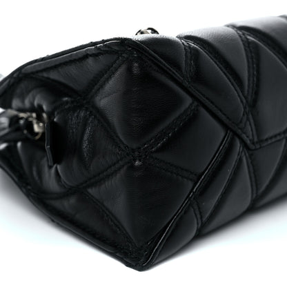 Balenciaga Nappa Calfskin Quilted Puffy Clutch Black 8 of 9