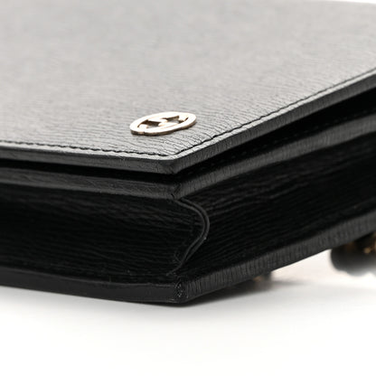 Gucci Textured Calfskin Medium Betty Chain Wallet Black 10 of 14