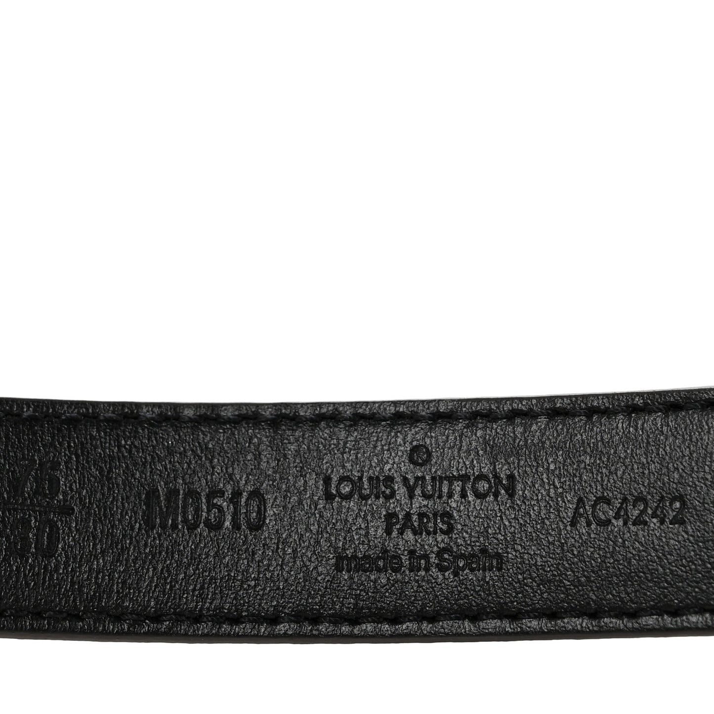 Monogram 20MM LV Circle Prime Reversible Belt 75 30 Black