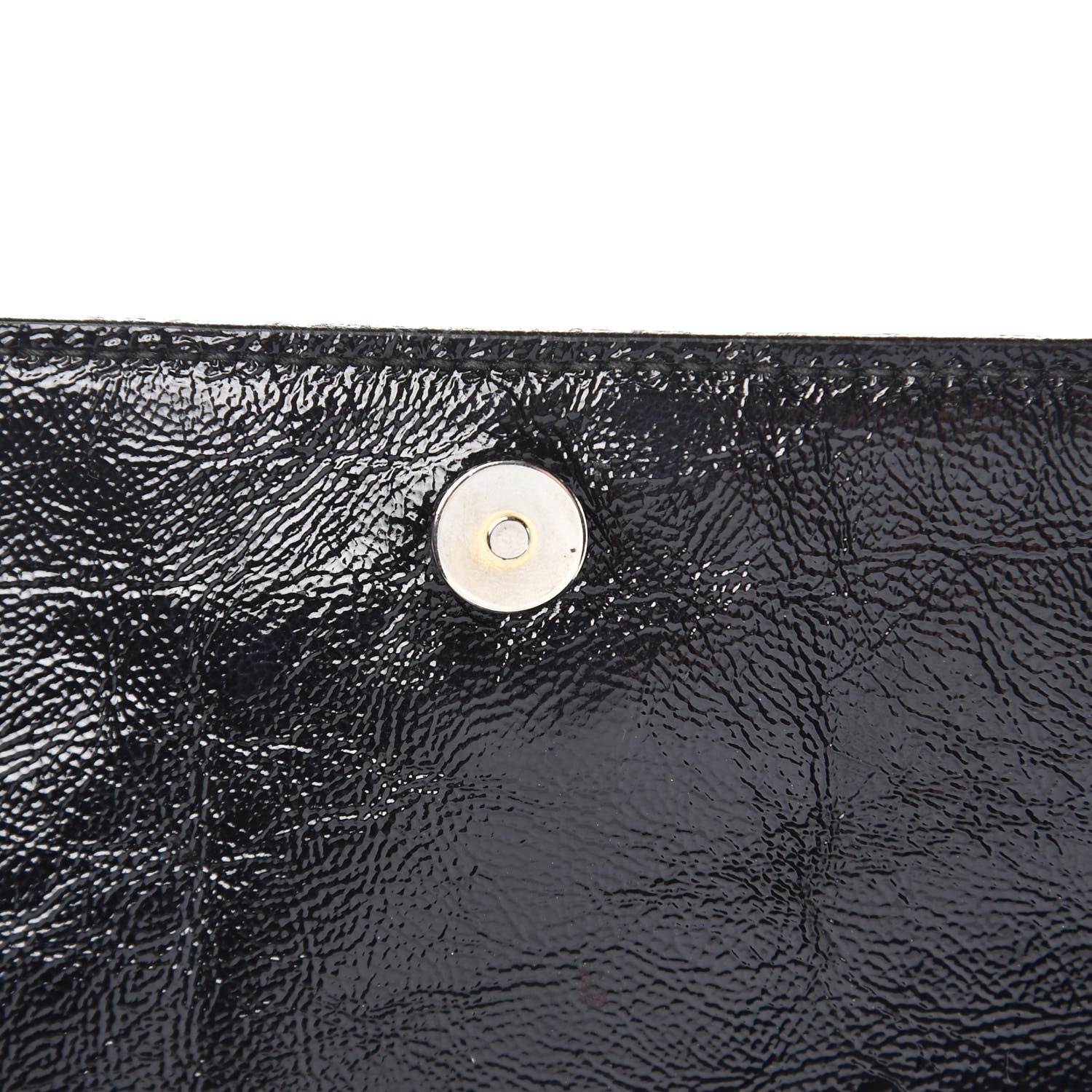 Saint Laurent Textured Patent Monogram Large Belle De Jour Clutch Black 6 of 13