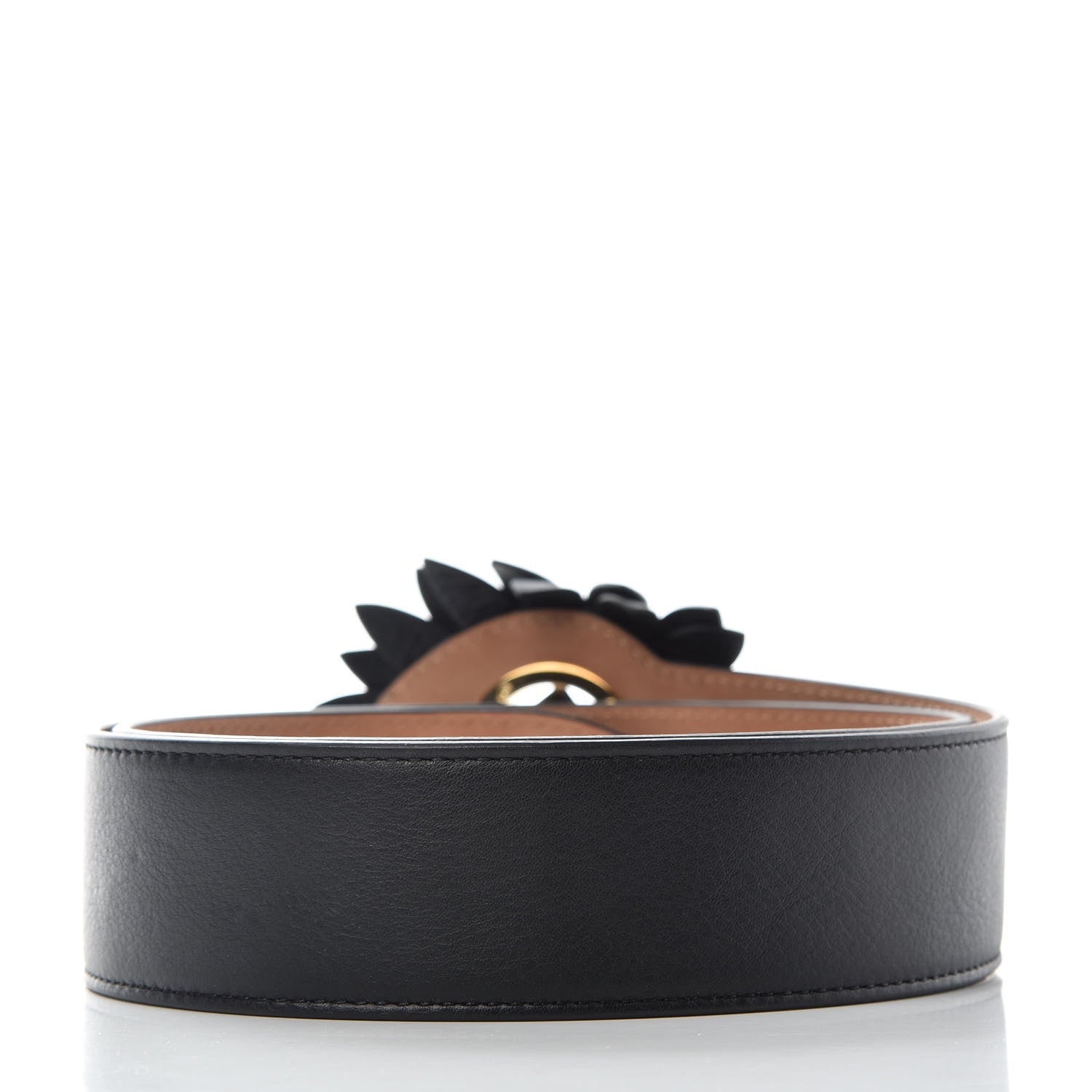 Fendi Calfskin F is Fendi FF Flower Belt 90 36 Black 2 of 7