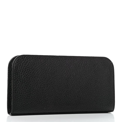 Saint Laurent Grained Calfskin Classic Zip Around Continental Wallet Black 2 of 6