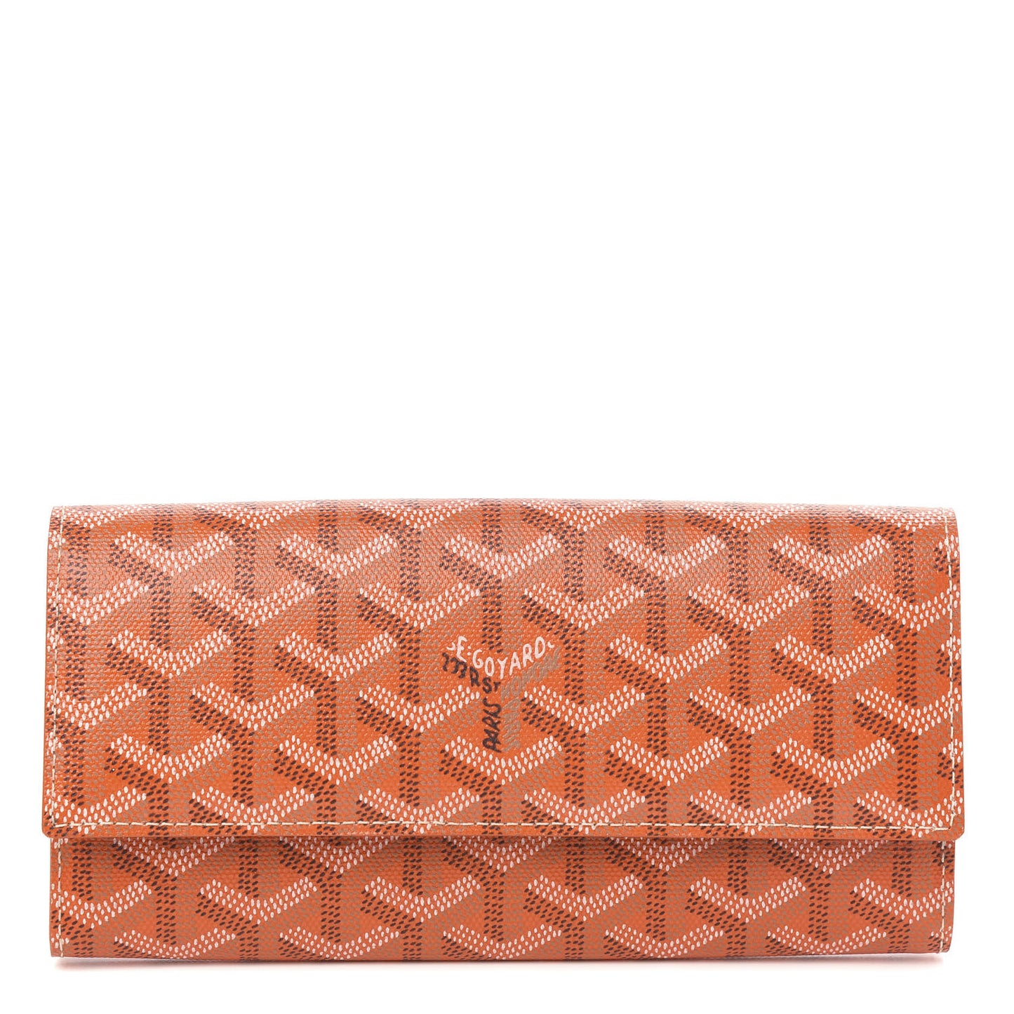 Goyardine Varenne Long Wallet Orange