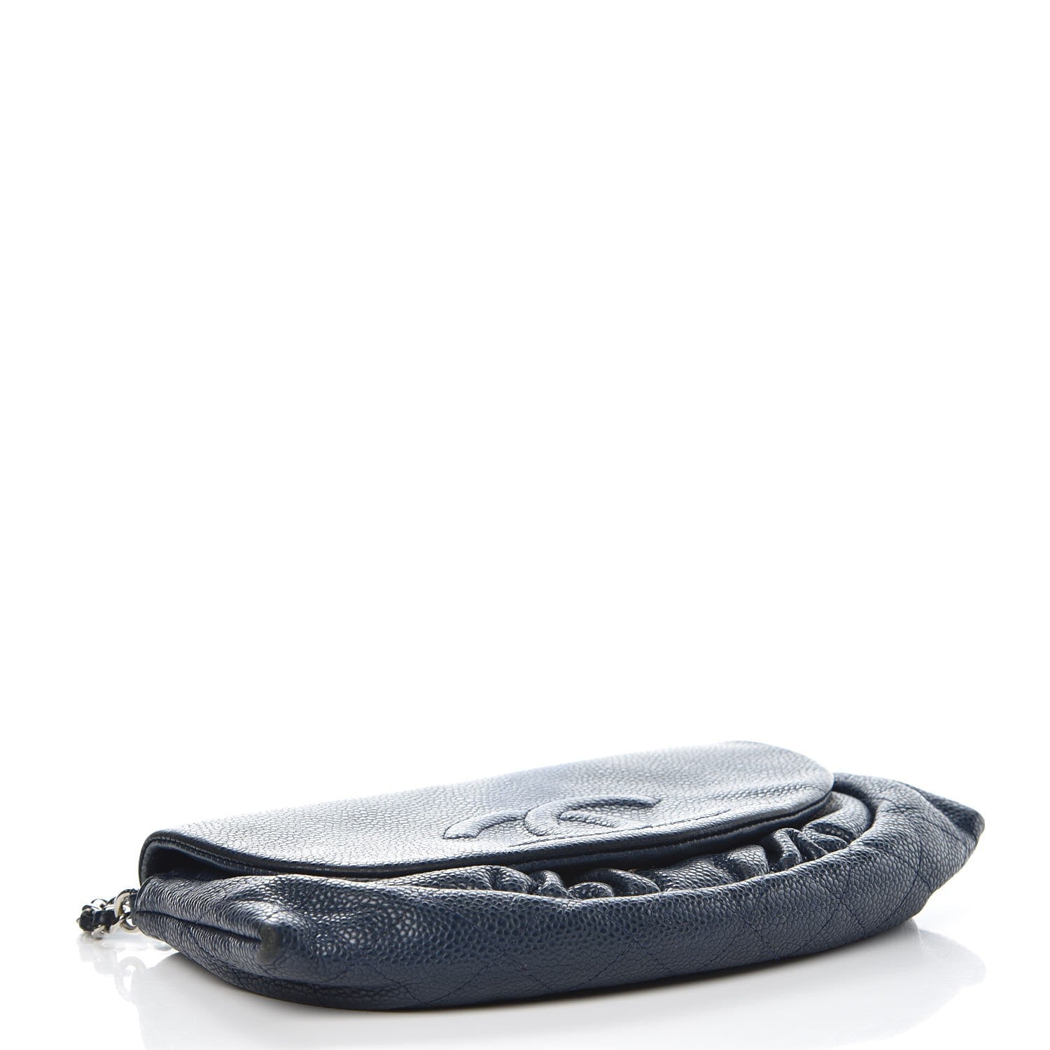 Chanel Caviar Half Moon Wallet On Chain WOC Navy 4 of 10