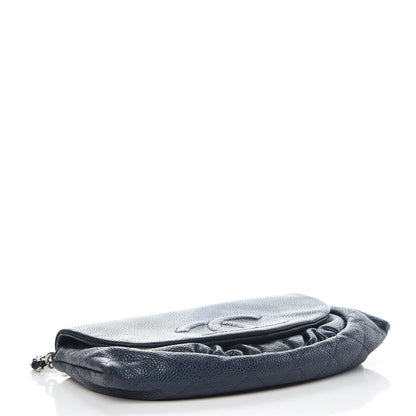 Chanel Caviar Half Moon Wallet On Chain WOC Navy 4 of 10