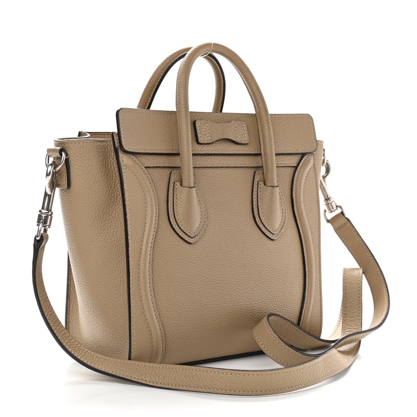 Drummed Calfskin Nano Luggage Dune