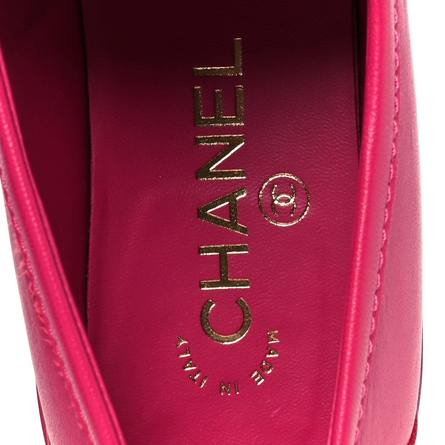 Chanel Lambskin Quilted CC Turnlock Loafers 39.5 Fuchsia 8 of 10
