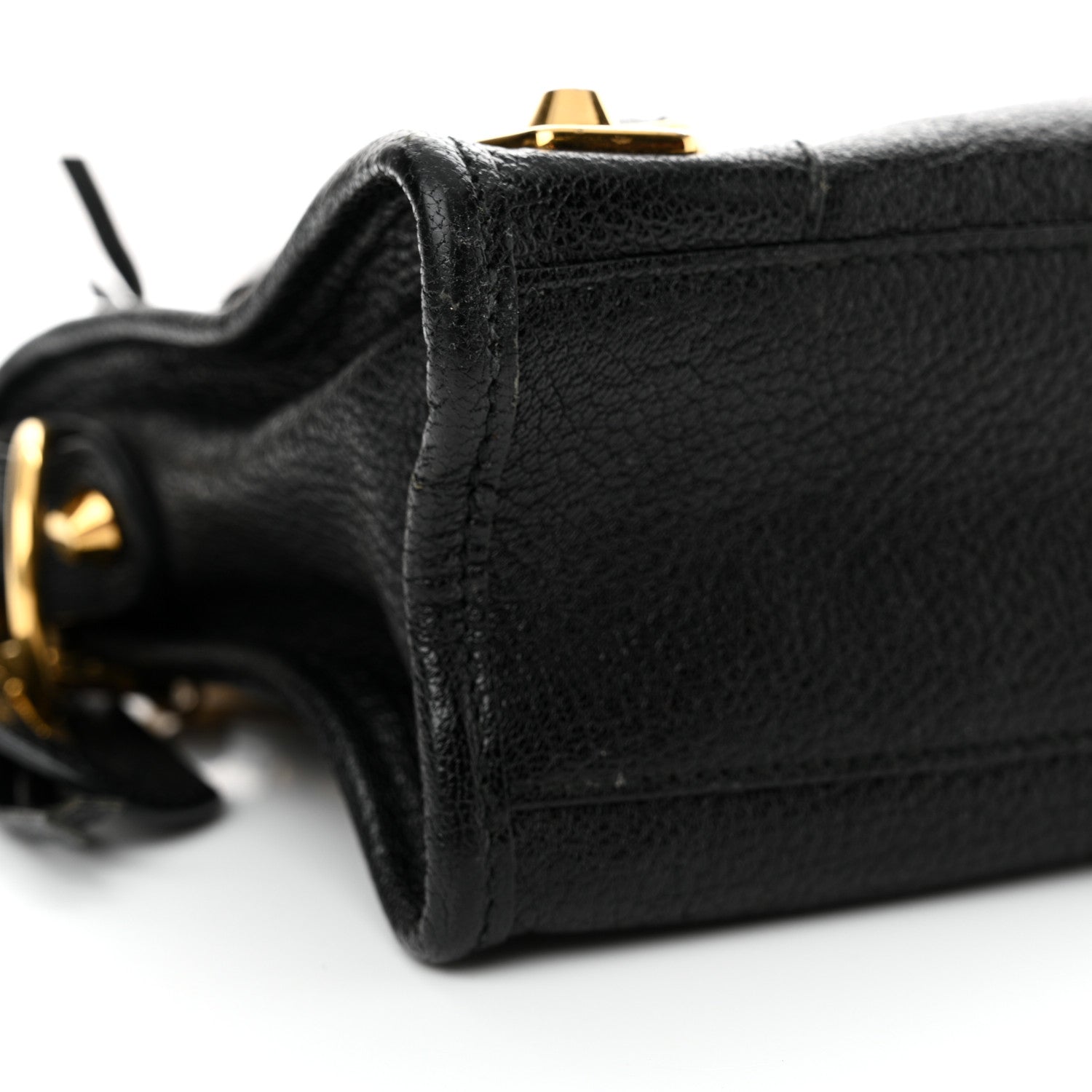 Balenciaga Chevre Gold Metallic Edge Hardware Mini City Black 15 of 16