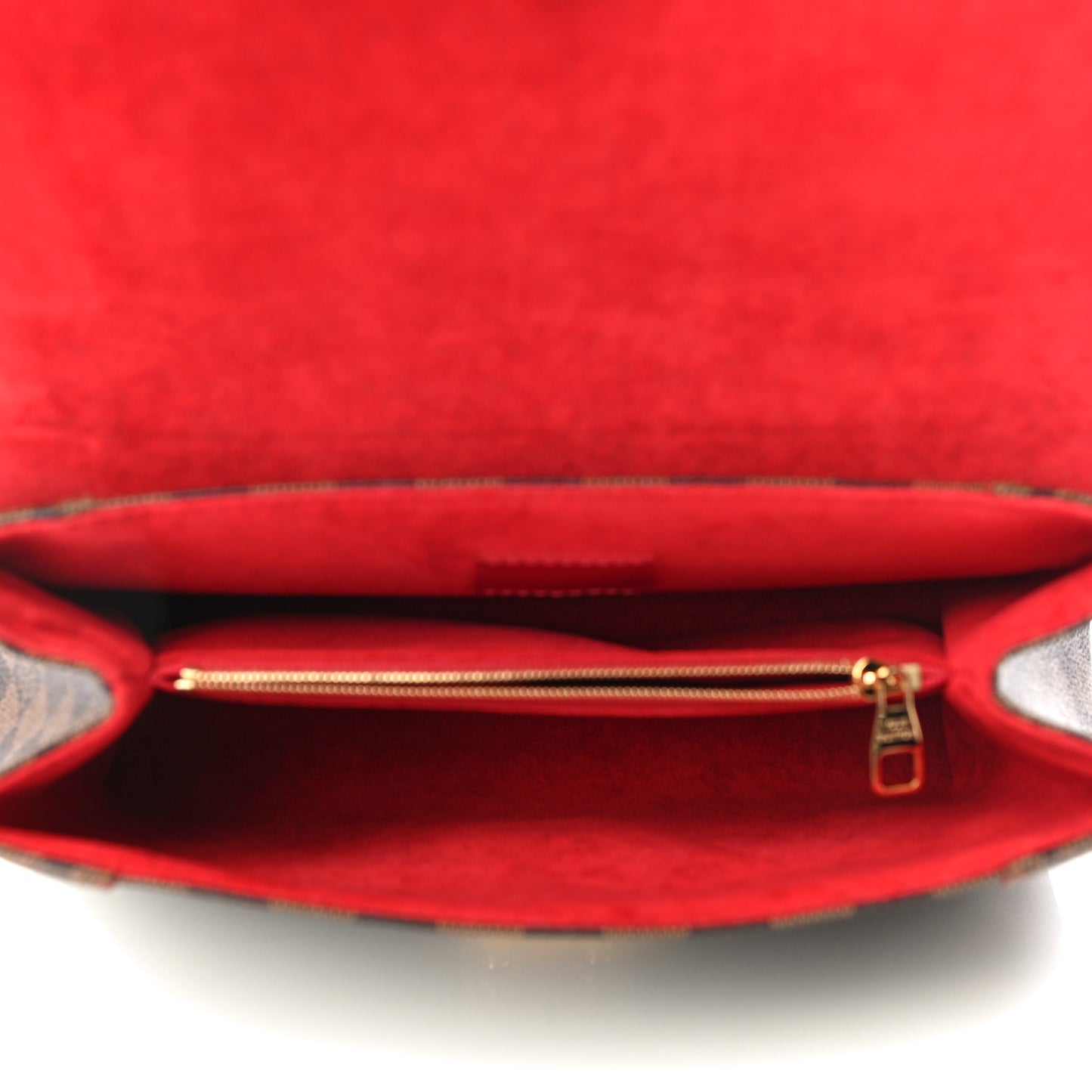 Damier Ebene Caissa Clutch Cherry