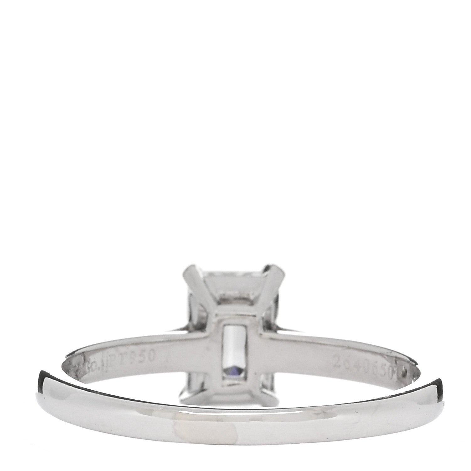 Tiffany Platinum Diamond 1.01ct Emerald Cut Solitaire Engagement Ring 57 8 3 of 6